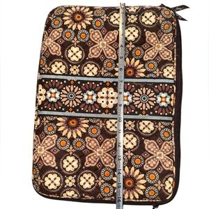 Vera Bradley Floral Laptop Sleeve in Brown and Cream